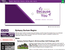 Tablet Screenshot of epilepsydurham.com